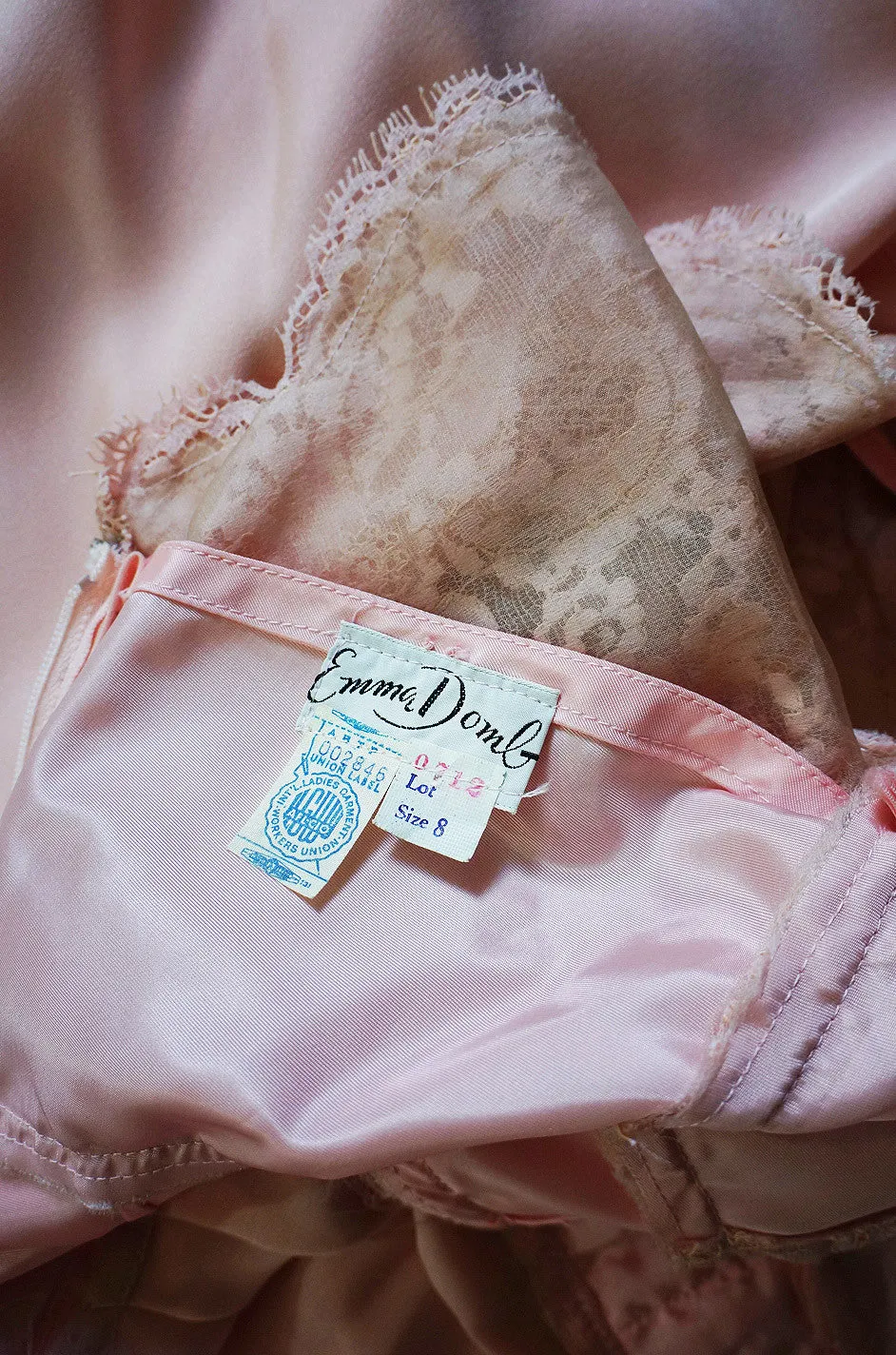 1950s Silk & Lace Emma Domb Dress