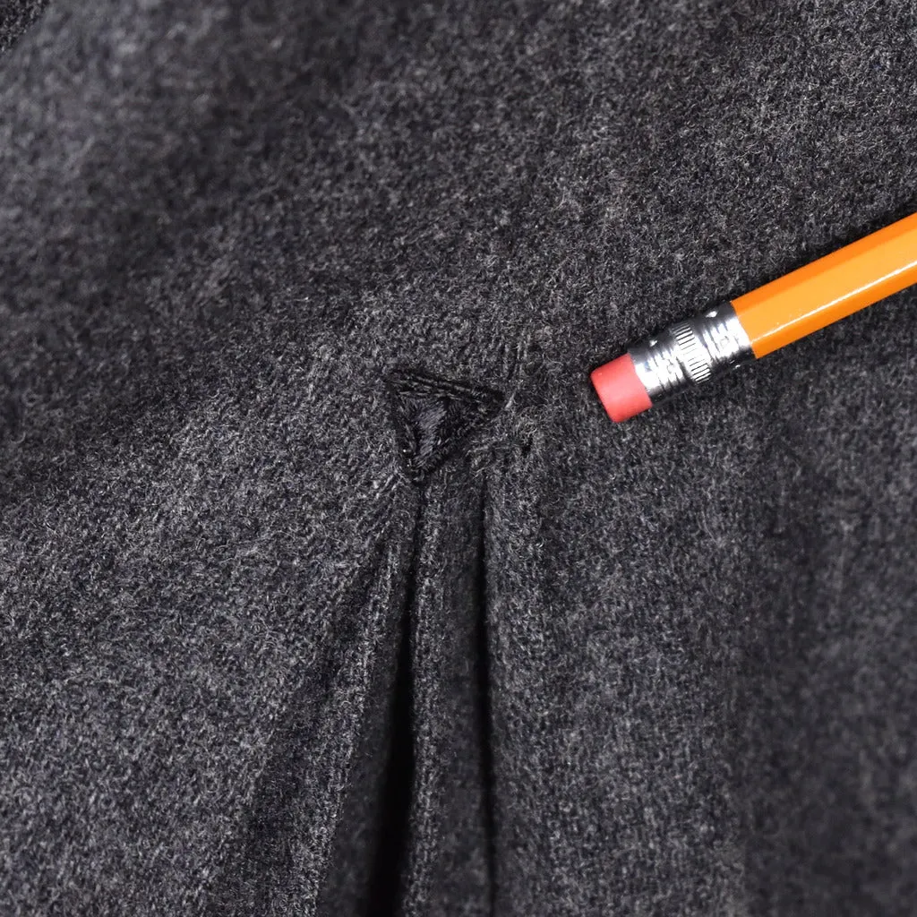 1950s Vintage Gray Wool Pocket Skirt