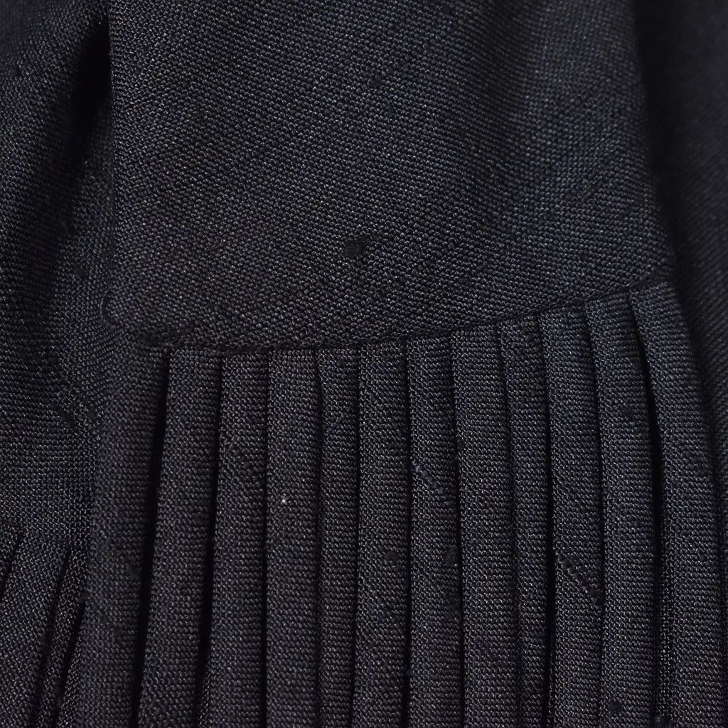 1960s Vintage Black Fringe Tie Suit