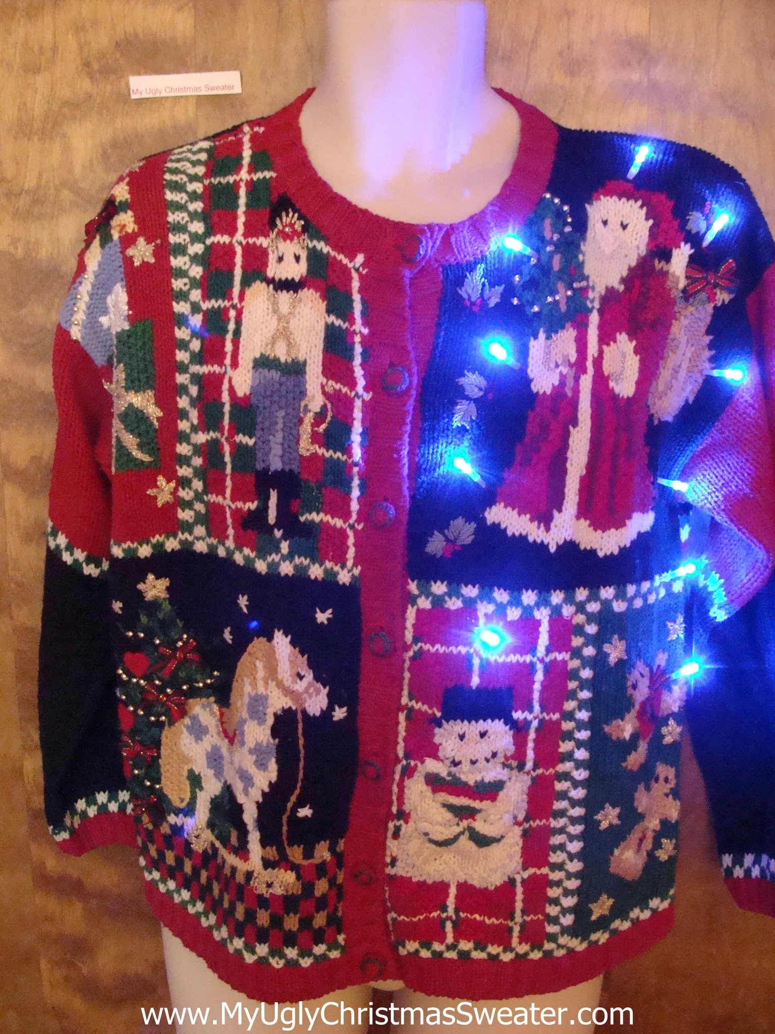 80s Old School Light Up Ugly Xmas Sweater