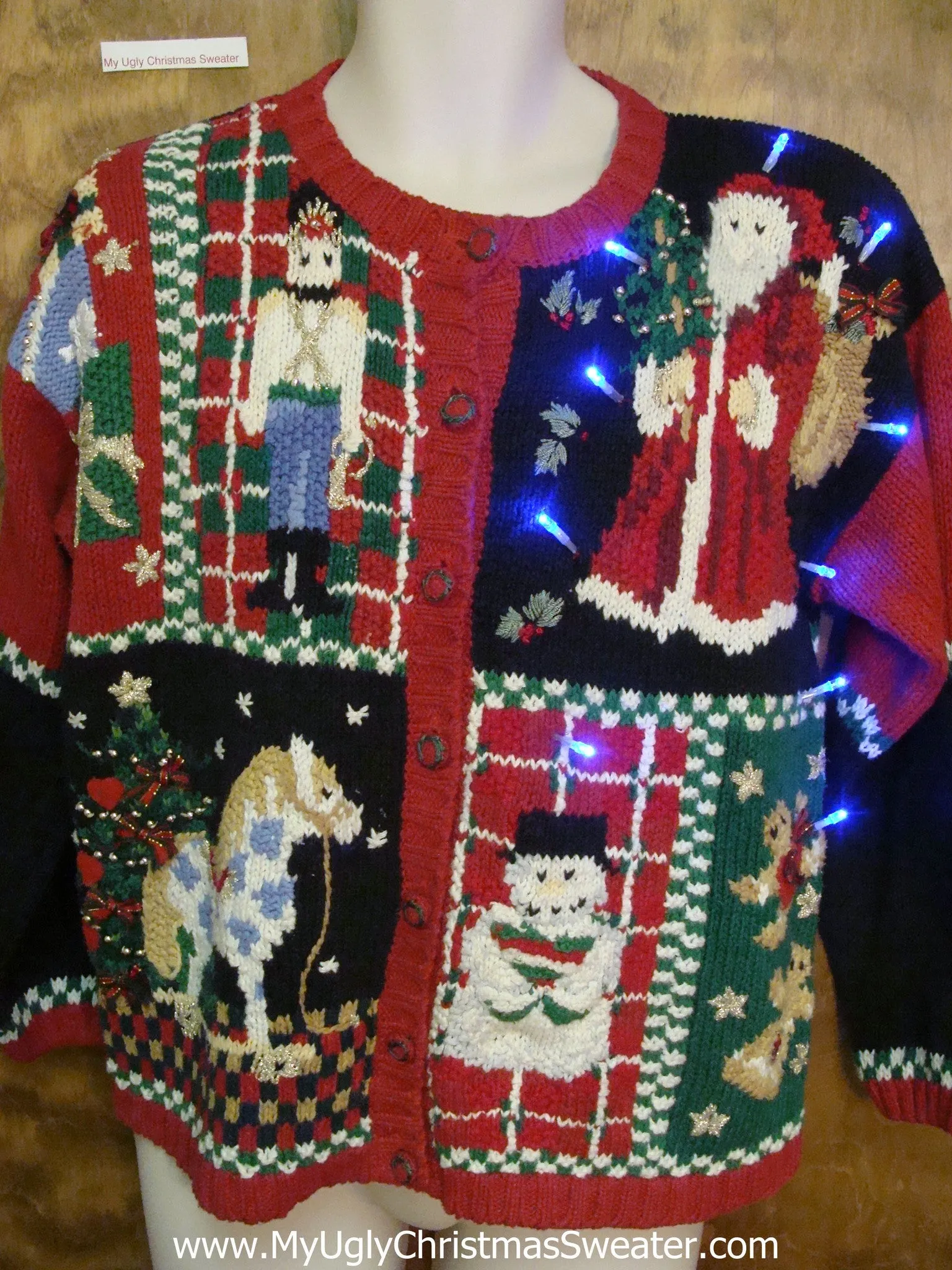 80s Old School Light Up Ugly Xmas Sweater