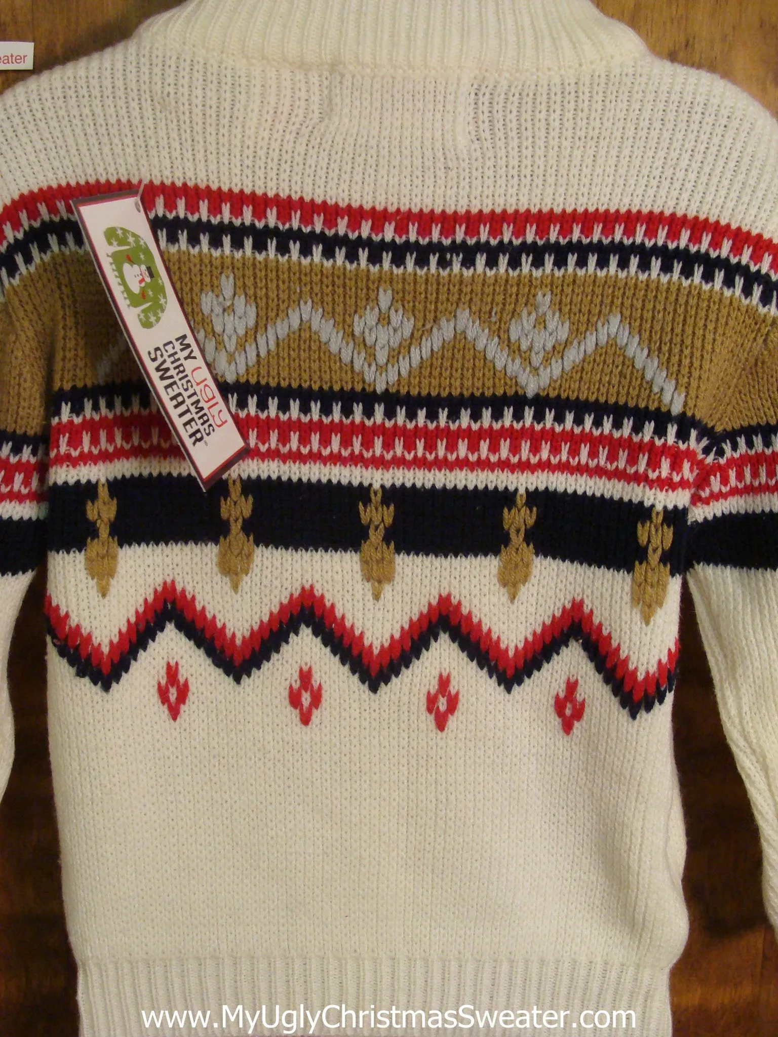 80s Tacky Patterned Child Size Christmas Sweater