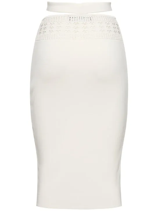 Andreadamo   Stretch viscose knit midi skirt 