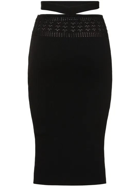 Andreadamo   Stretch viscose knit midi skirt 