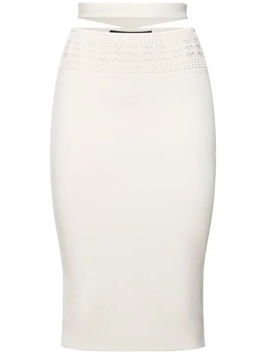Andreadamo   Stretch viscose knit midi skirt 