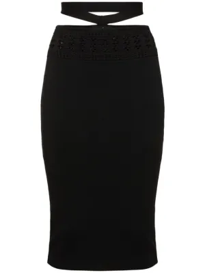 Andreadamo   Stretch viscose knit midi skirt 