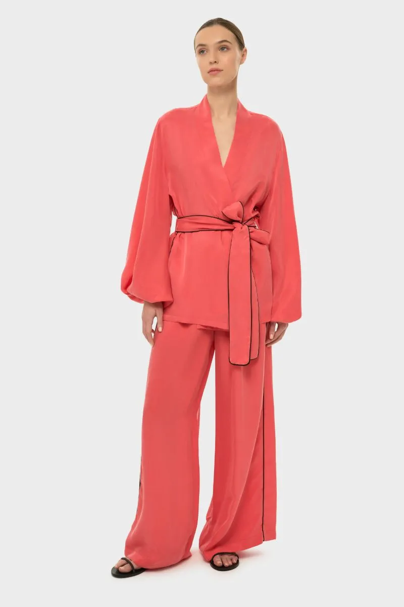 AQUAFLORA LOUNGE PANTS IN CORAL