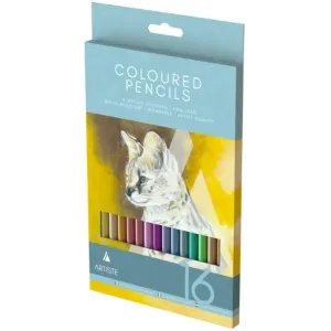Artist Colouring Pencils - 16 Pack Artist Quality Blendable Pencils 4mm Lead Professional Colouring Blending