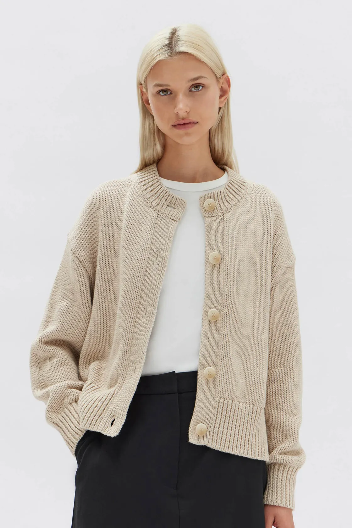 Ava Knit Cardigan - Natural