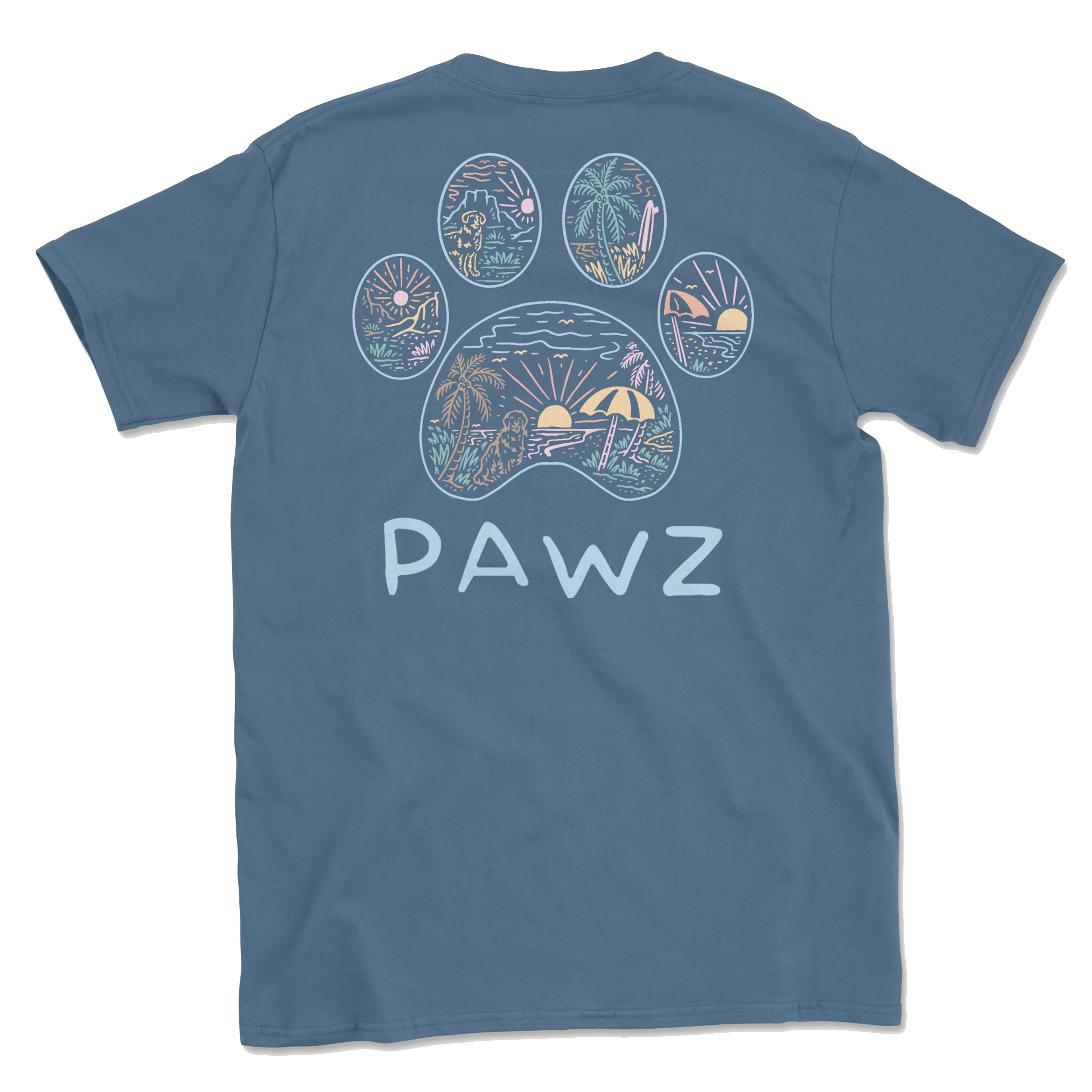 Beach Outline (Adult Short Sleeve T-Shirt)