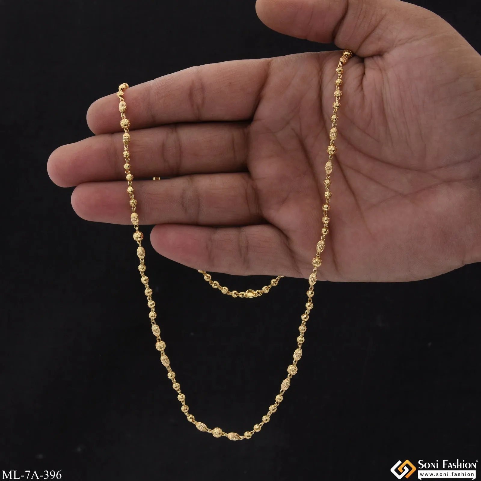 Beaded Best Quality Durable Design Gold Plated Mala for Men - Style A396