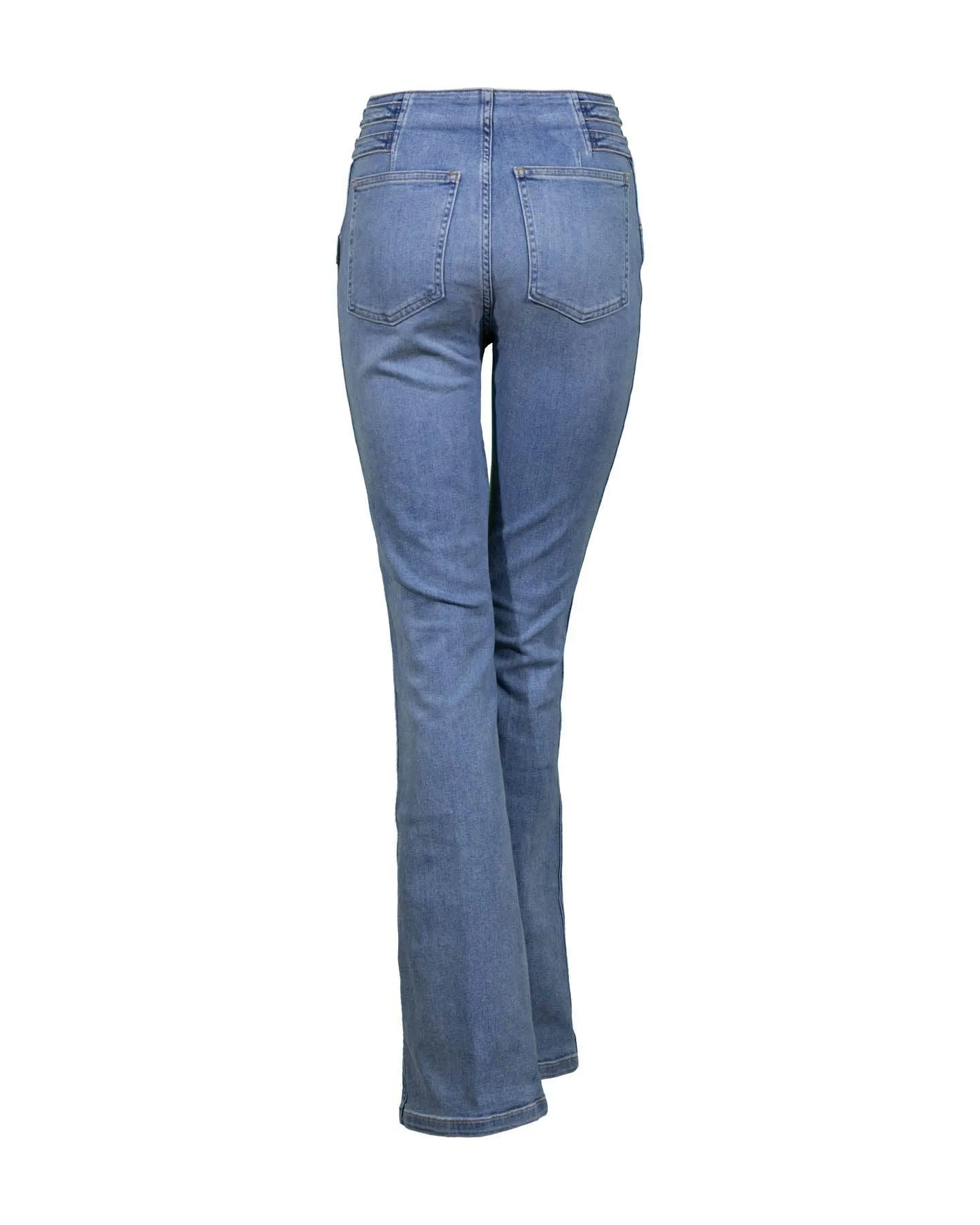 Beverly Skinny Flared Waist Tab Jeans