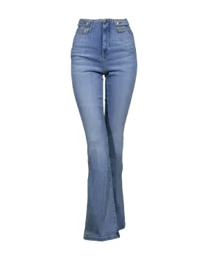 Beverly Skinny Flared Waist Tab Jeans