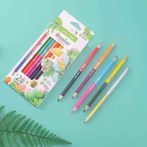 Bicolor Triangular 2 In 1 Dual Color Pencil
