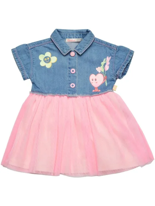Billieblush   Cotton &amp; tulle dress w/diaper cover 