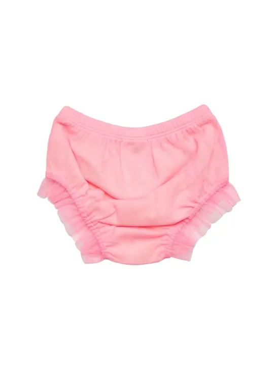 Billieblush   Cotton &amp; tulle dress w/diaper cover 