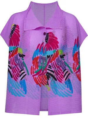 Bird Pleats Cardigan
