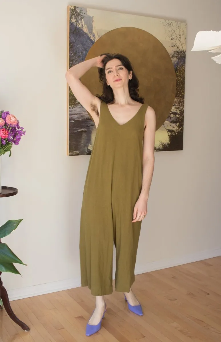 Birds of North America Tawny Pipit Jumpsuit  - Golden Moss (Online Exclusvie)
