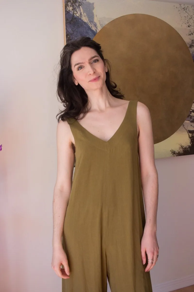 Birds of North America Tawny Pipit Jumpsuit  - Golden Moss (Online Exclusvie)