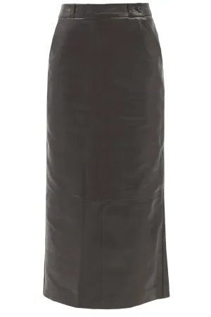 Black Leather Pencil Skirt