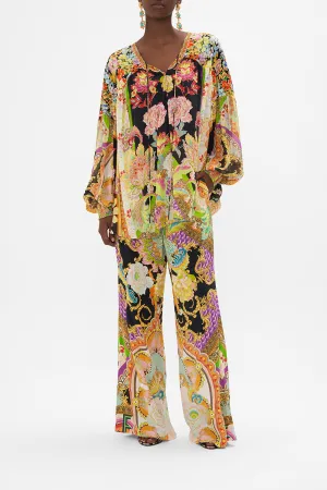 BLOUSON BLOUSE WITH NECK TIE SUNDOWNERS IN SICILY
