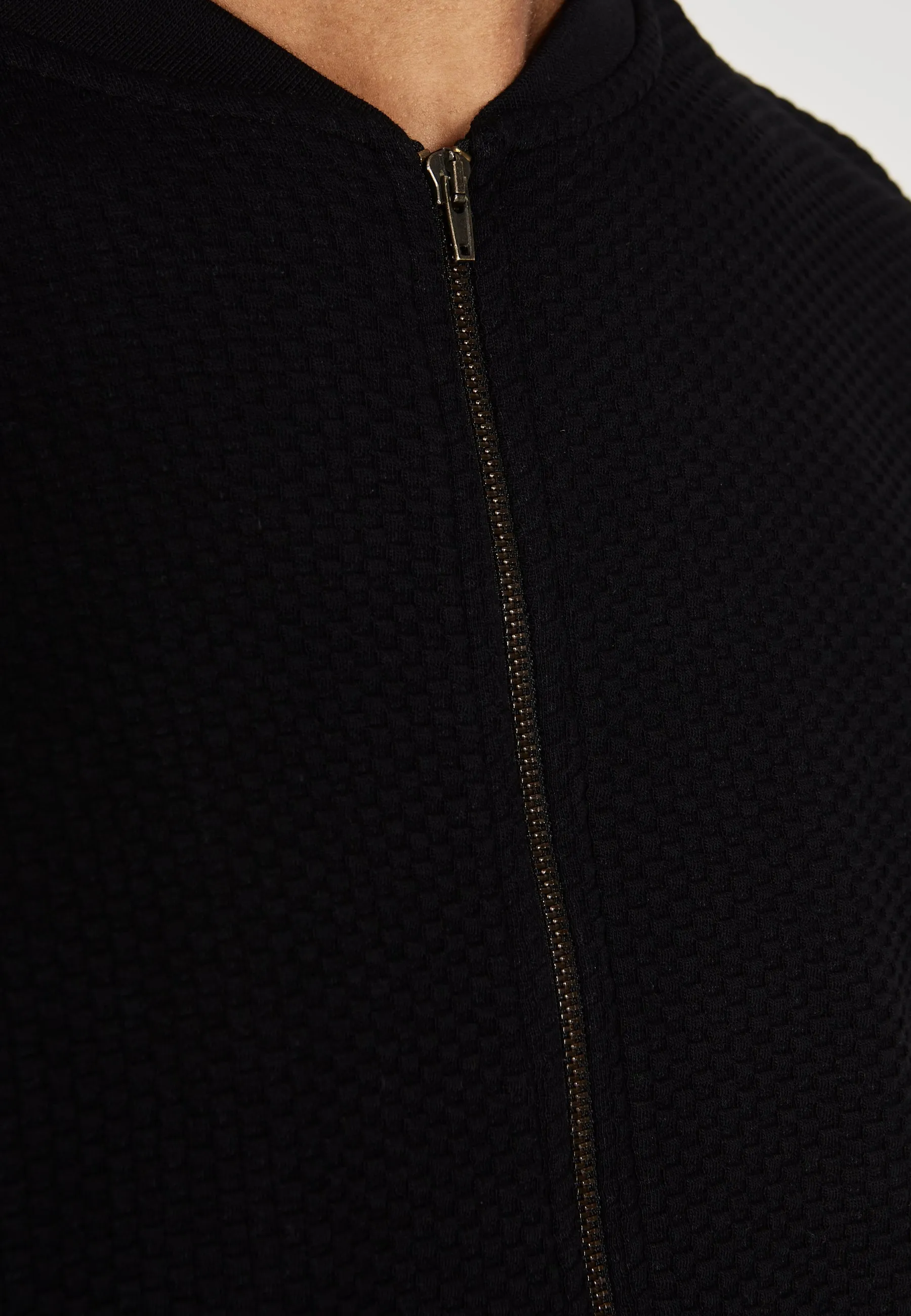 Blouson CARTER Biobaumwolle black waffle | Givn