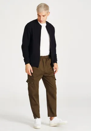 Blouson CARTER Biobaumwolle black waffle | Givn