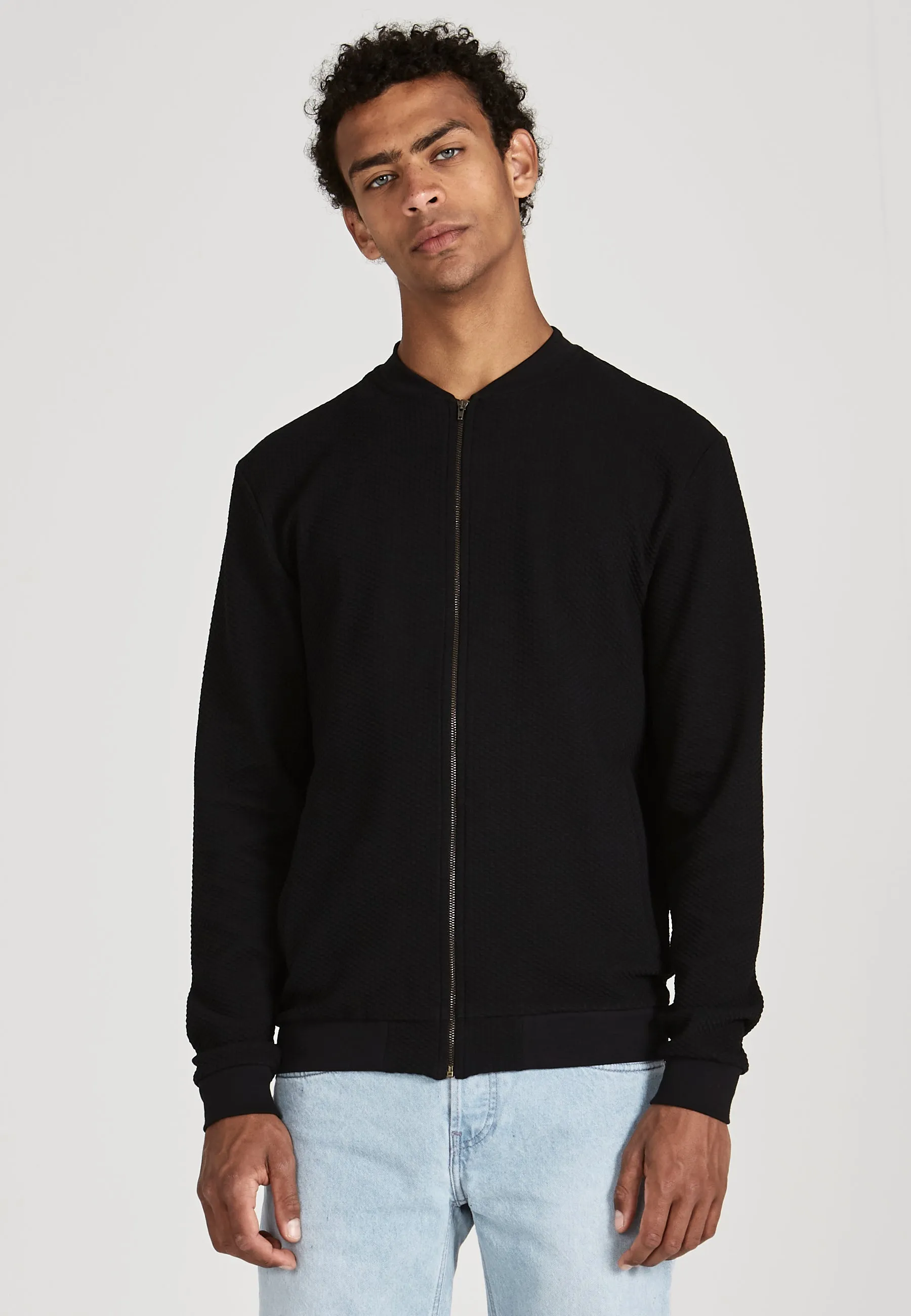 Blouson CARTER Biobaumwolle black waffle | Givn