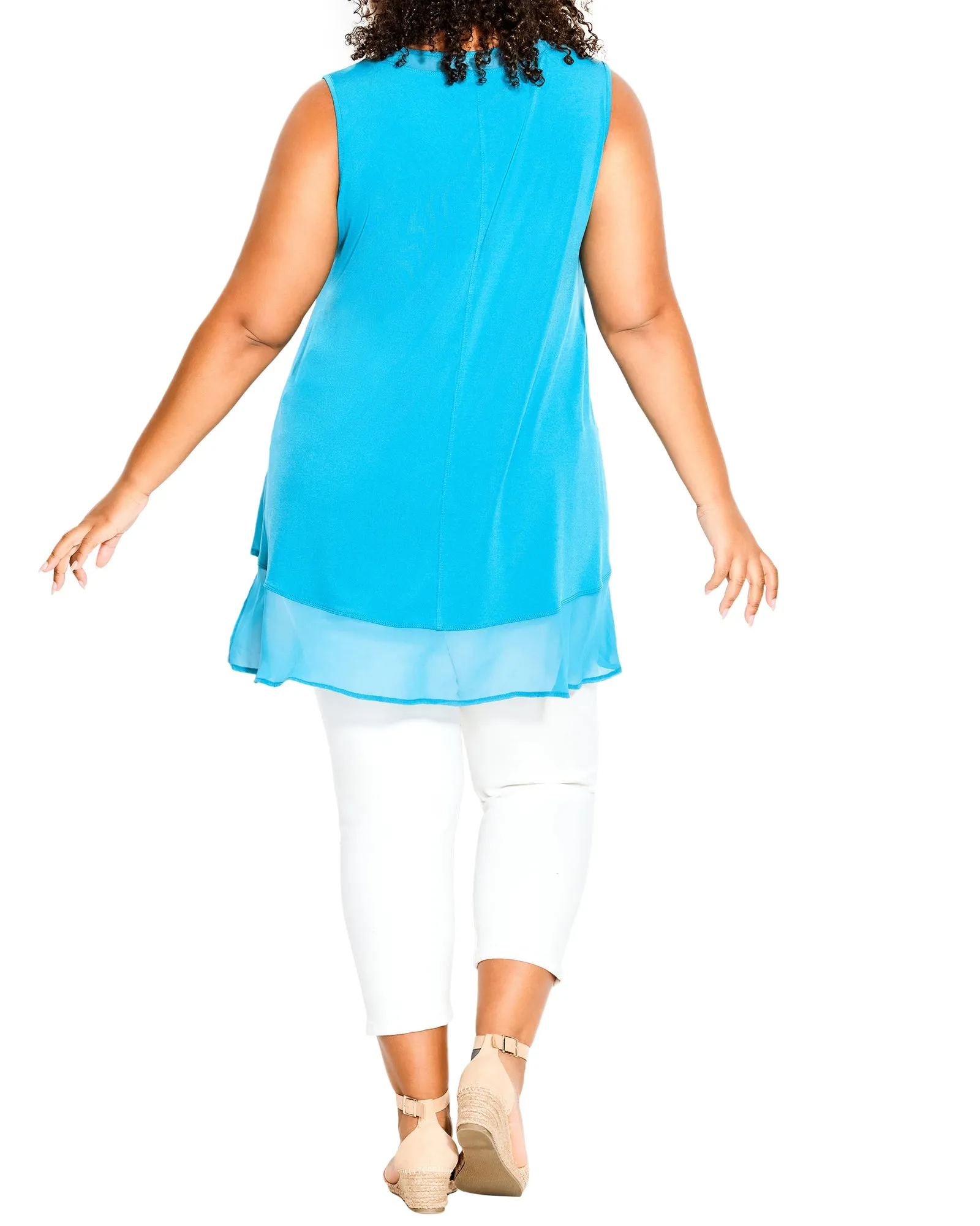 Bridget Asymmetric Hem Tunic | Turquoise