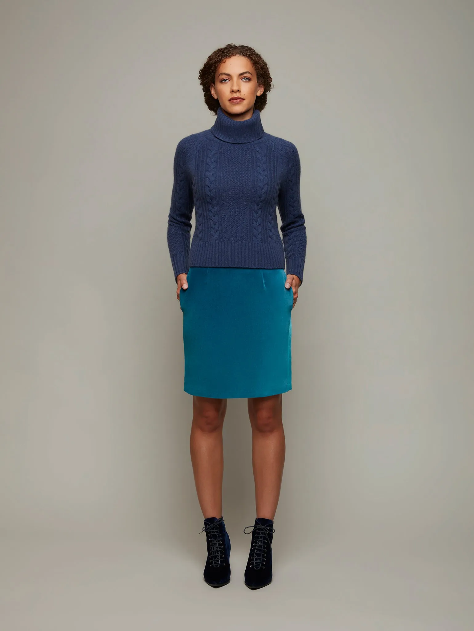 BULB | Cotton Velvet Short Skirt