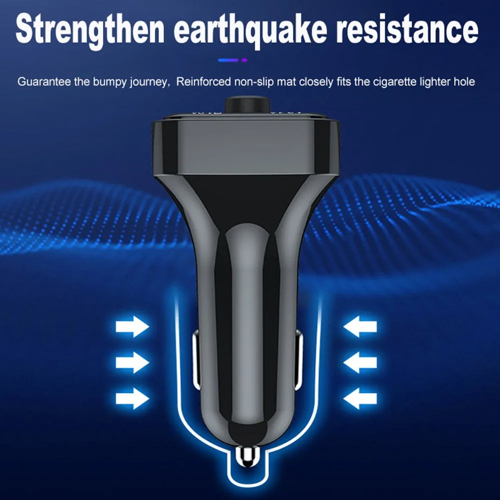 Car Durable Mp3  Player Bluetooth-compatible Fm Transmitter
