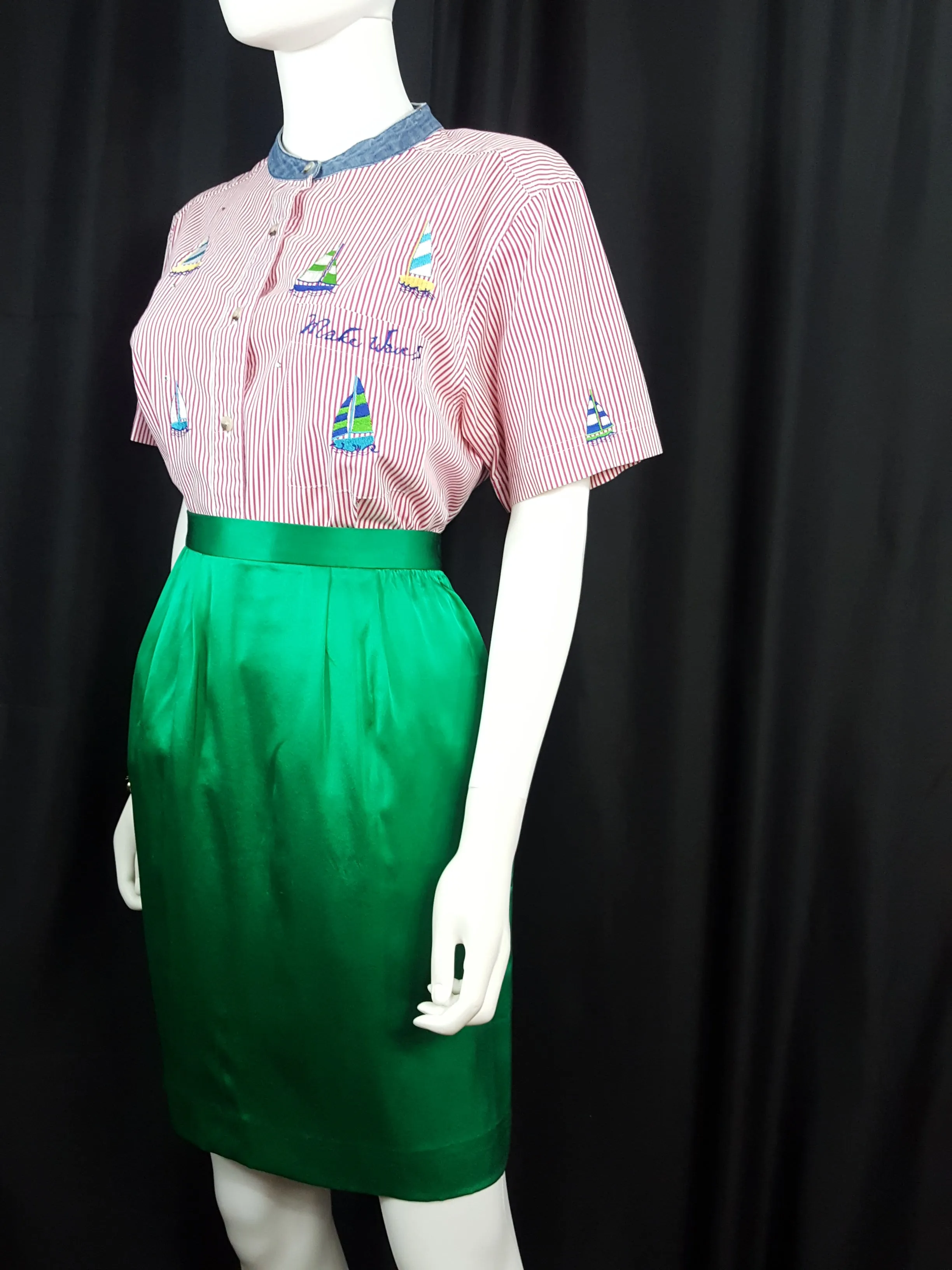 Carlise Silk Pencil Skirt Size 8