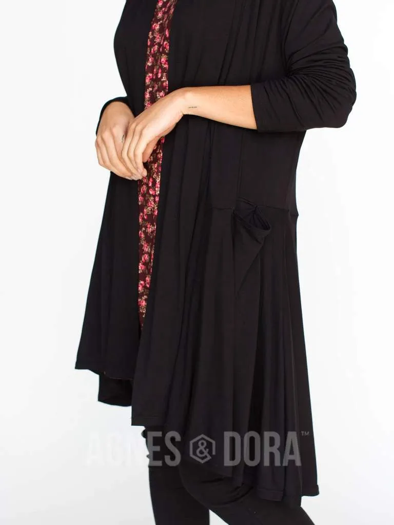 Cascade Cardigan in Black Modal