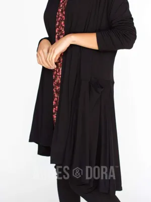 Cascade Cardigan in Black Modal