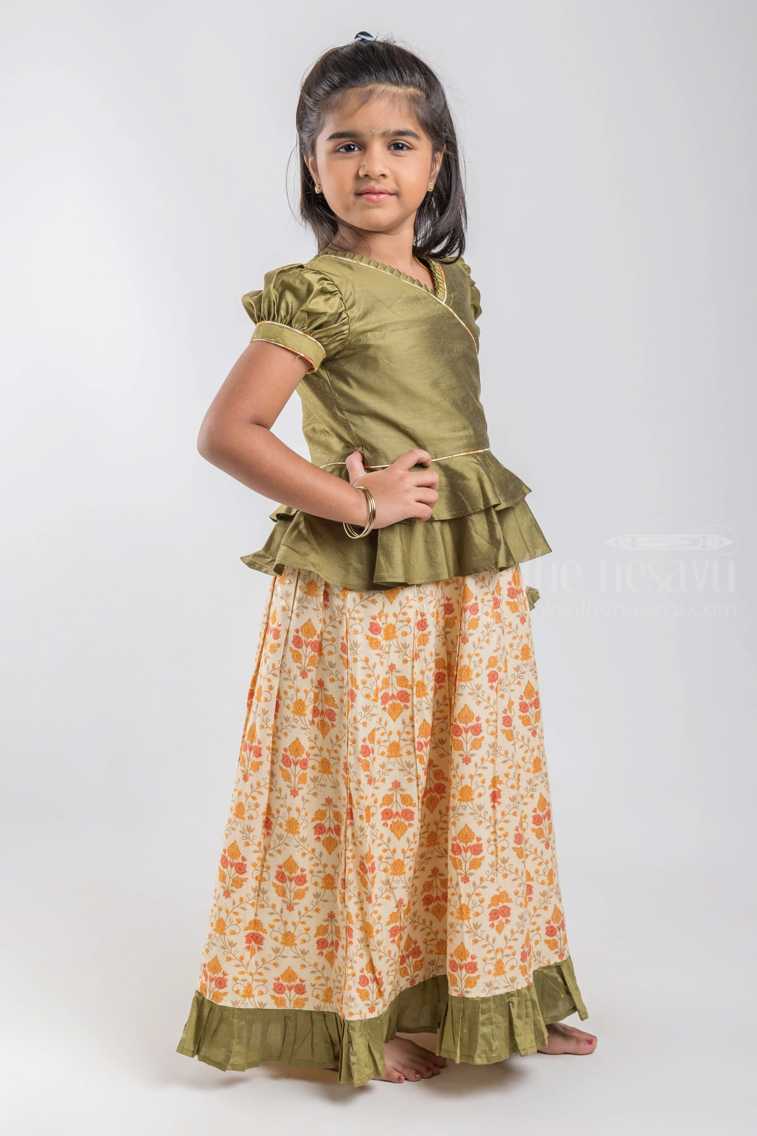 Casual Festive Pattu Pavadai Chattai: South Indian Tradition at Its Best