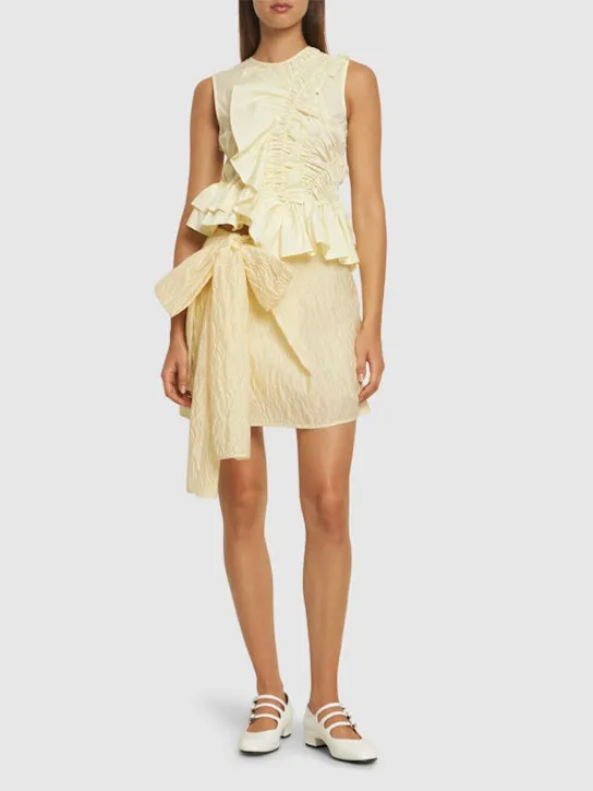 Cecilie Bahnsen   Gigi flurry matelassé mini skirt 