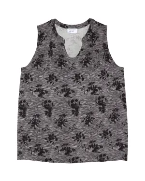 Circe Sleeveless Ruffle Top | Charcoal Grey