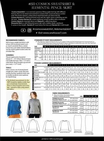 Cosmos Sweatshirt & Elemental Skirt Pattern