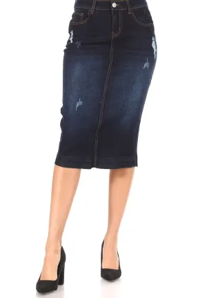Dark Indigo Wash Skirt