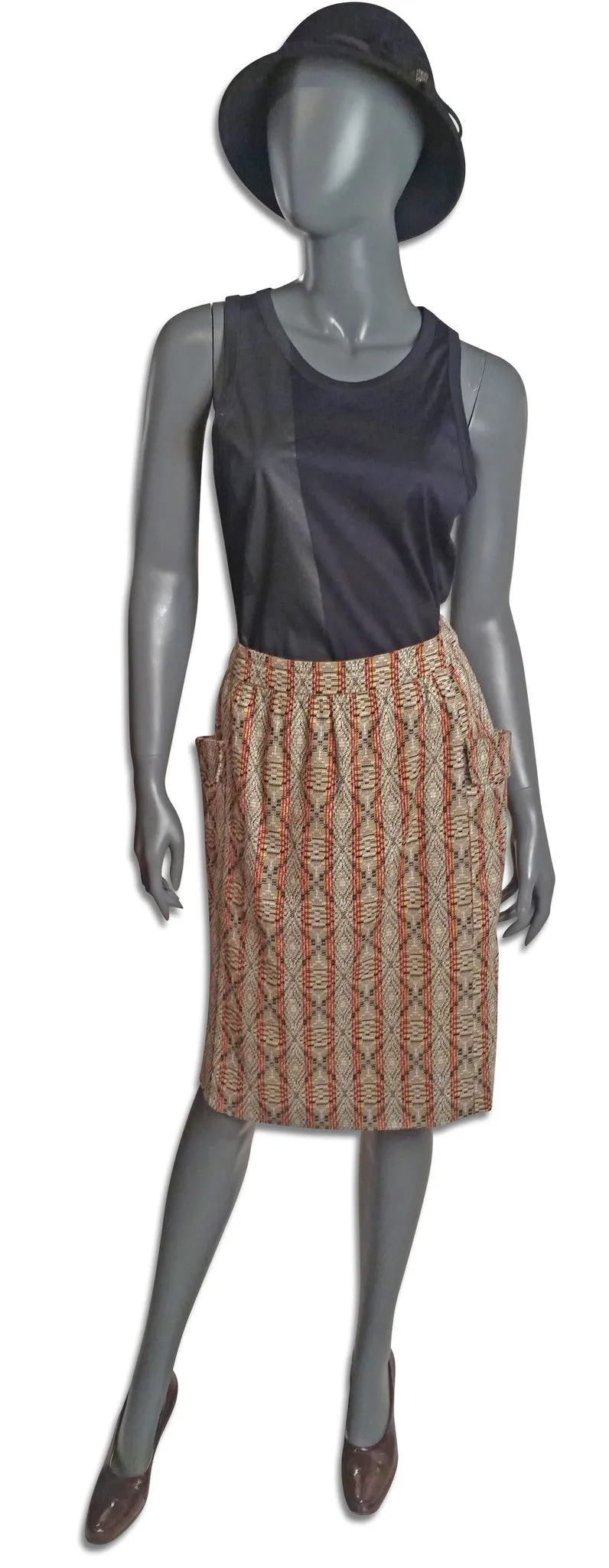 Dries van Noten Jacquard/Stripe Skirt
