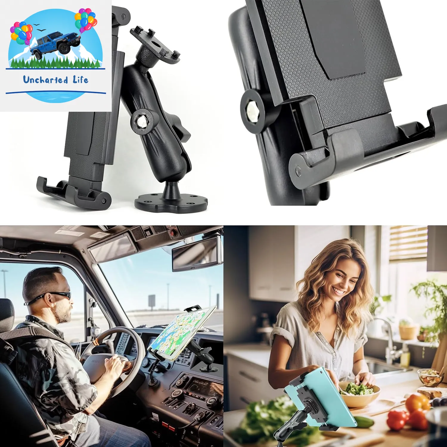 Durable Aluminum Tablet Mount for Enhanced Glamping