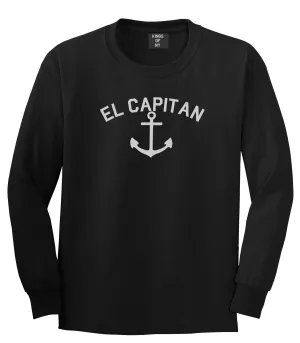 El Capitan Anchor Captain Mens Long Sleeve T-Shirt