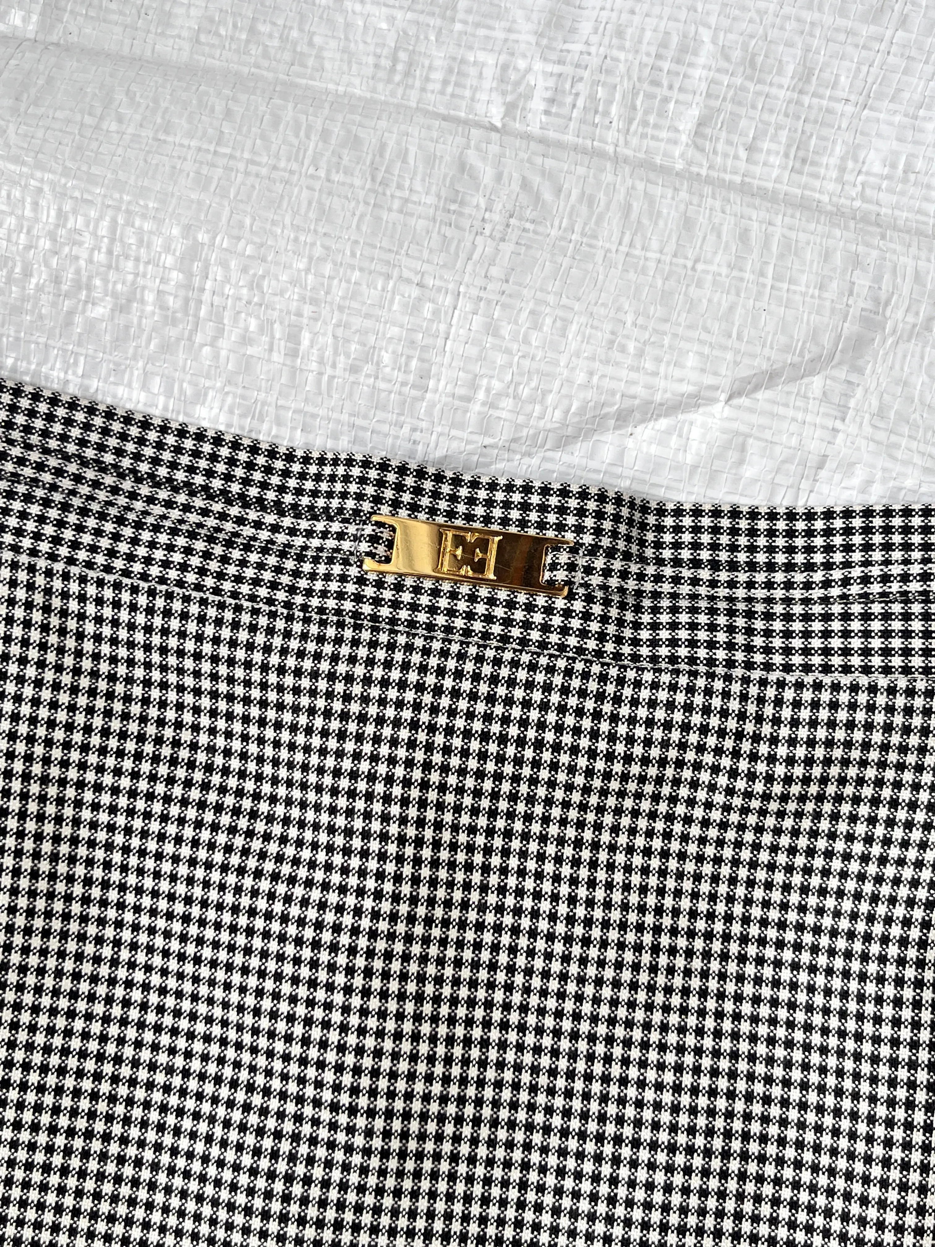 Escada Houndstooth Skirt