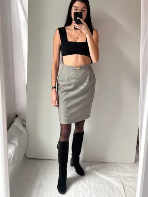 Escada Houndstooth Skirt