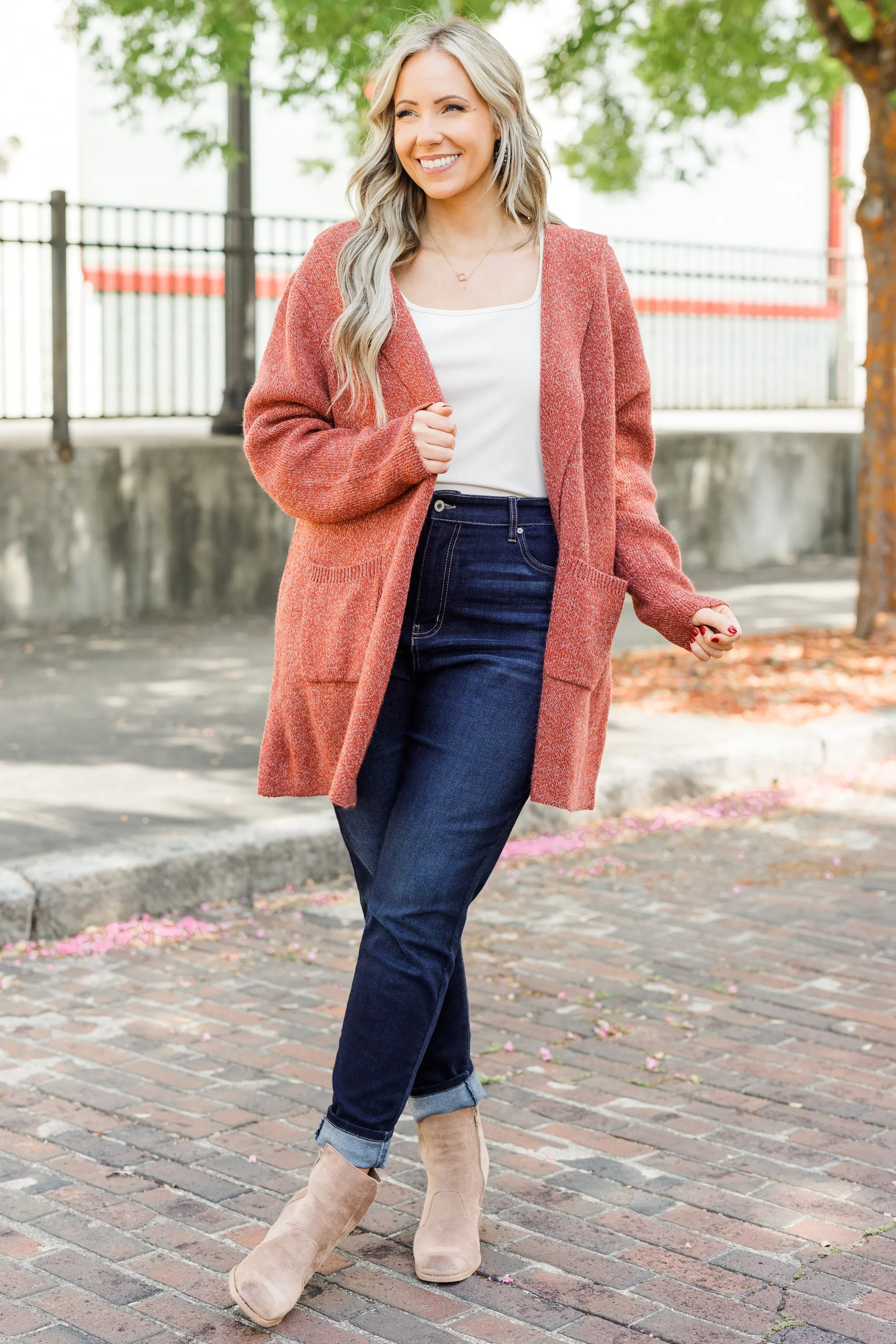 Fall Beyond Cardigan, Heather Rust