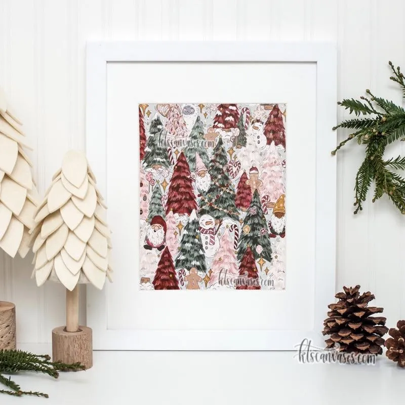 Festive Forest Art Print