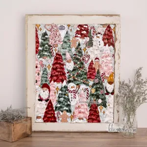 Festive Forest Art Print