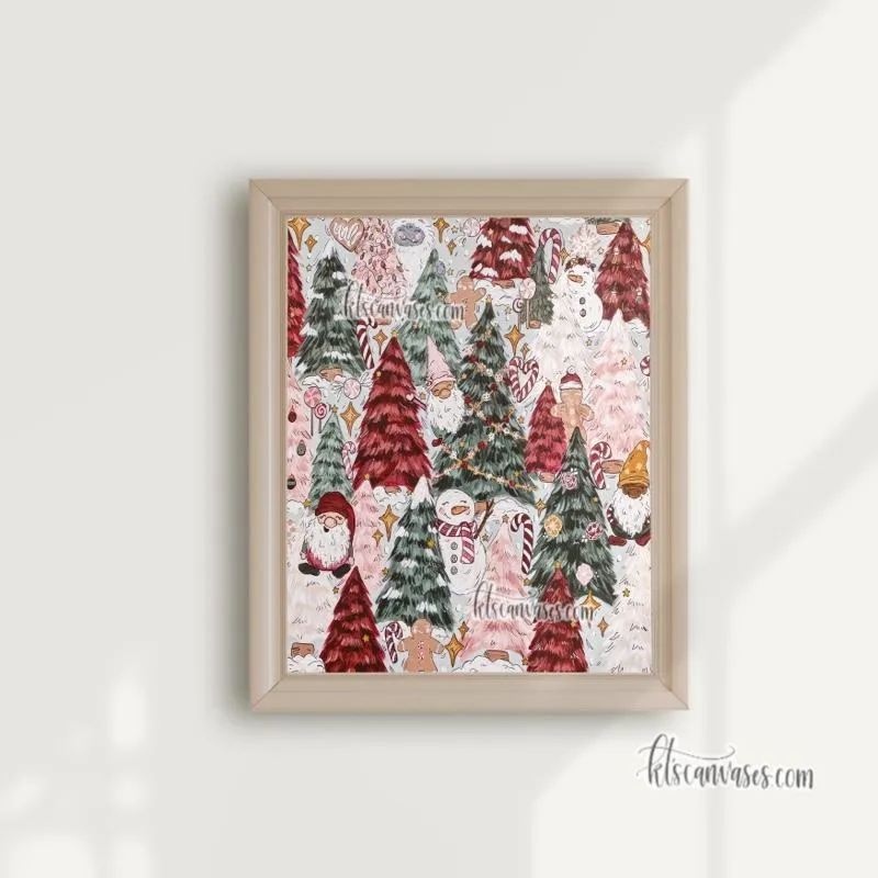 Festive Forest Art Print