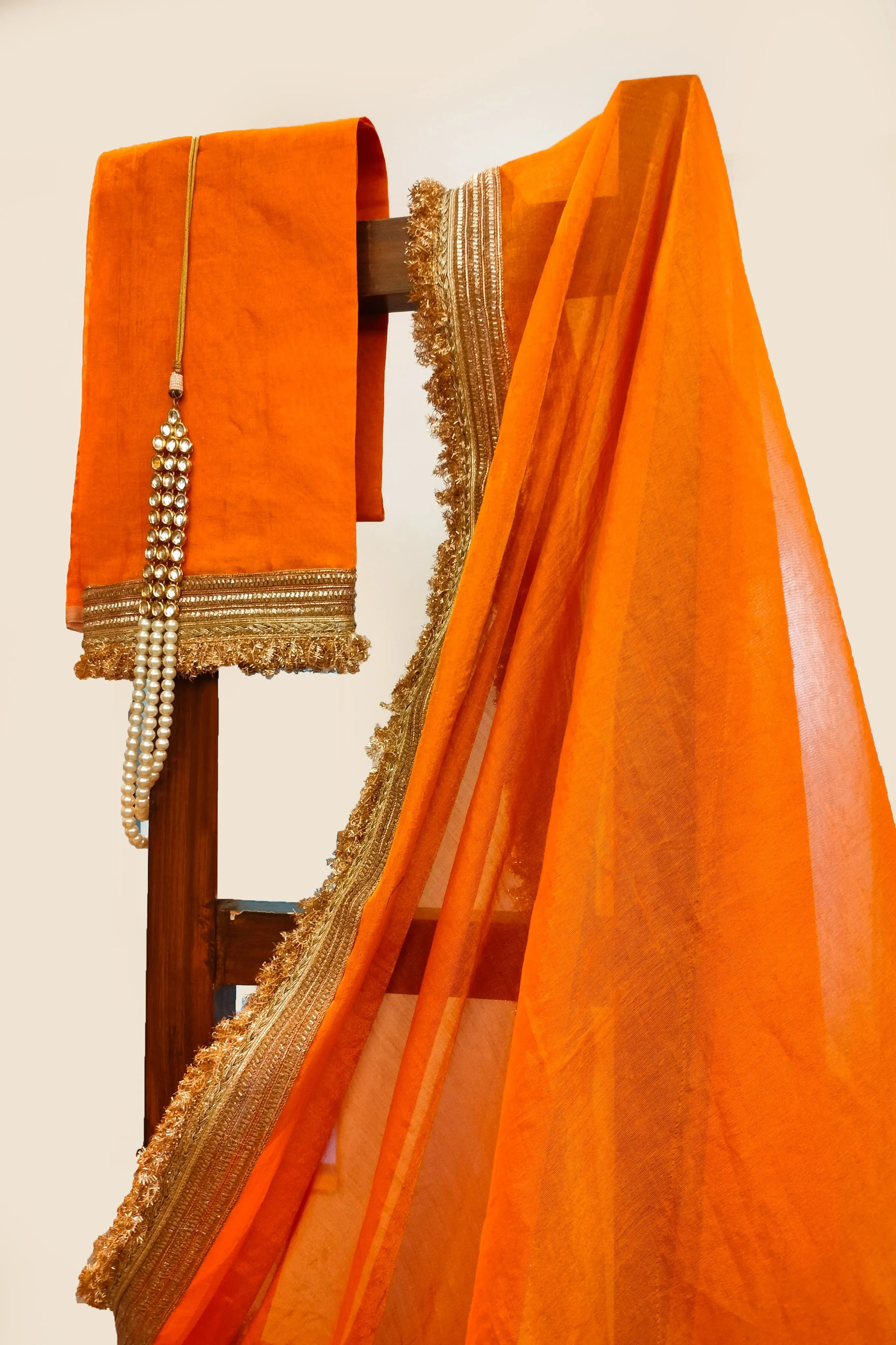 Festive orange sari
