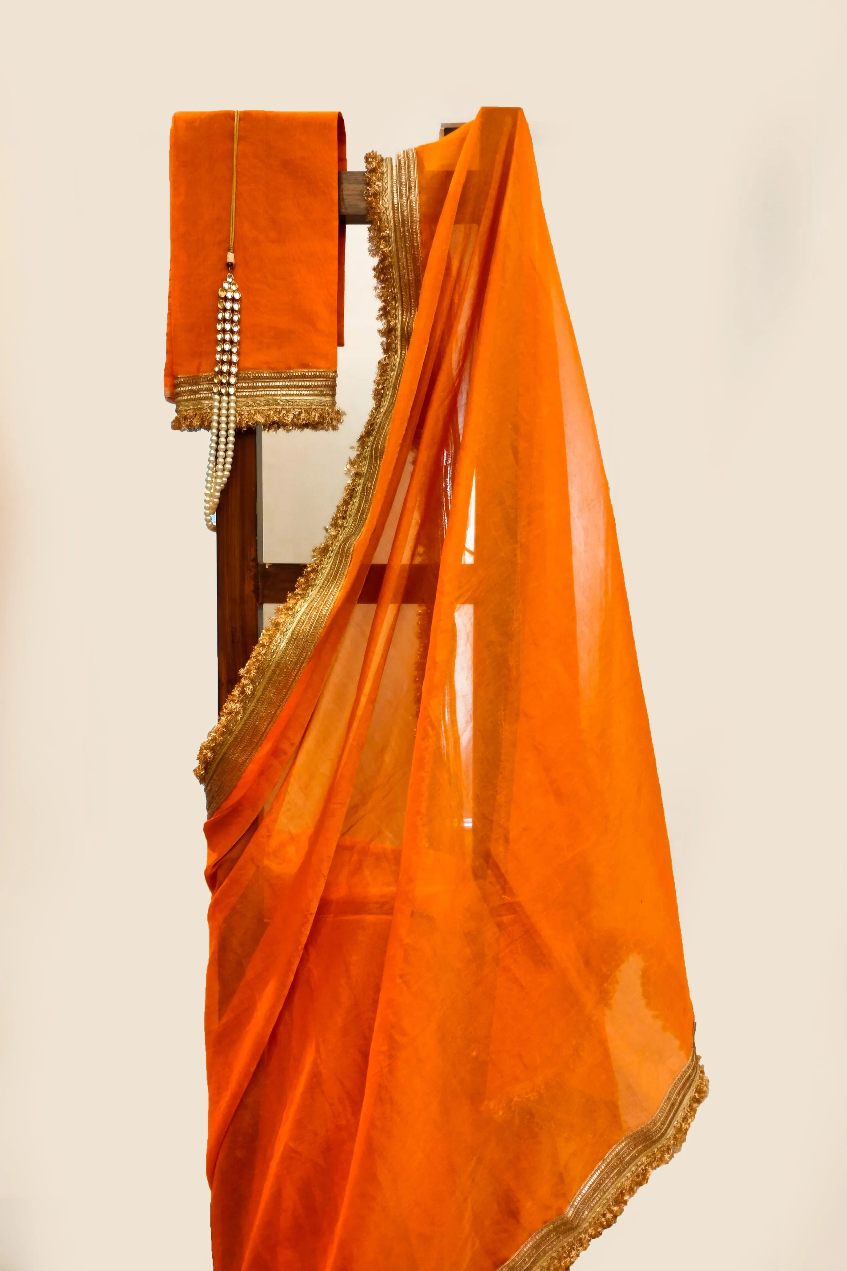 Festive orange sari